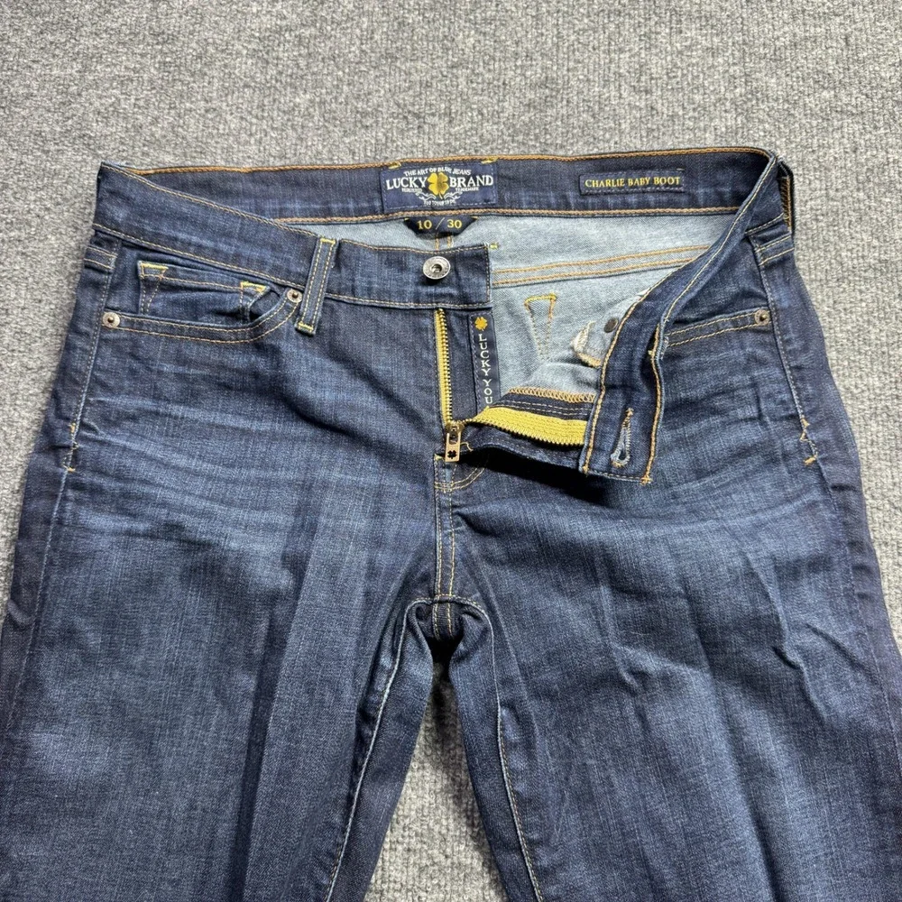 Lucky Brand Charlie Baby Boot Jeans Womens 10/30 Blue Denim Stretch